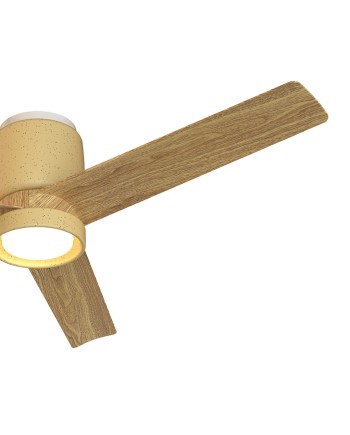 CERAMICA M * PLAFÓN / VENTILADOR  - CERÁMICA BEIGE + MADERA